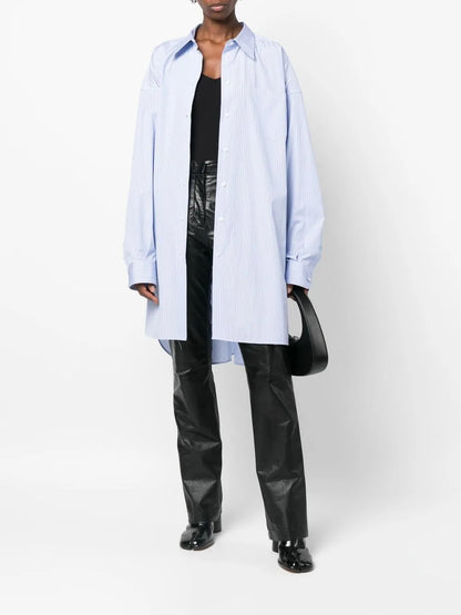 Pinstriped Poplin Shirt