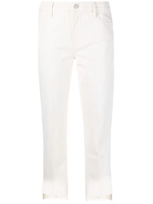 High-Waisted Cropped Jeans