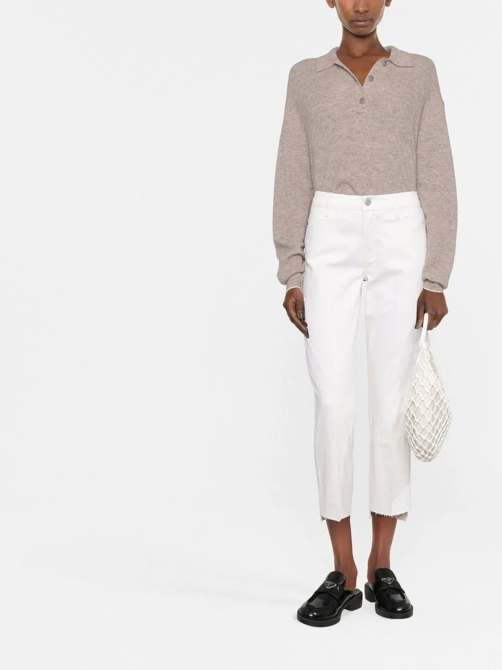 High-Waisted Cropped Jeans