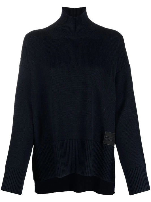 Roll-Neck Knitted Jumper