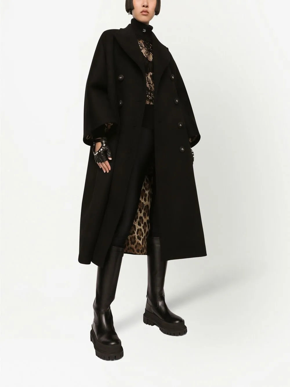 Double-Breasted Baize Coat