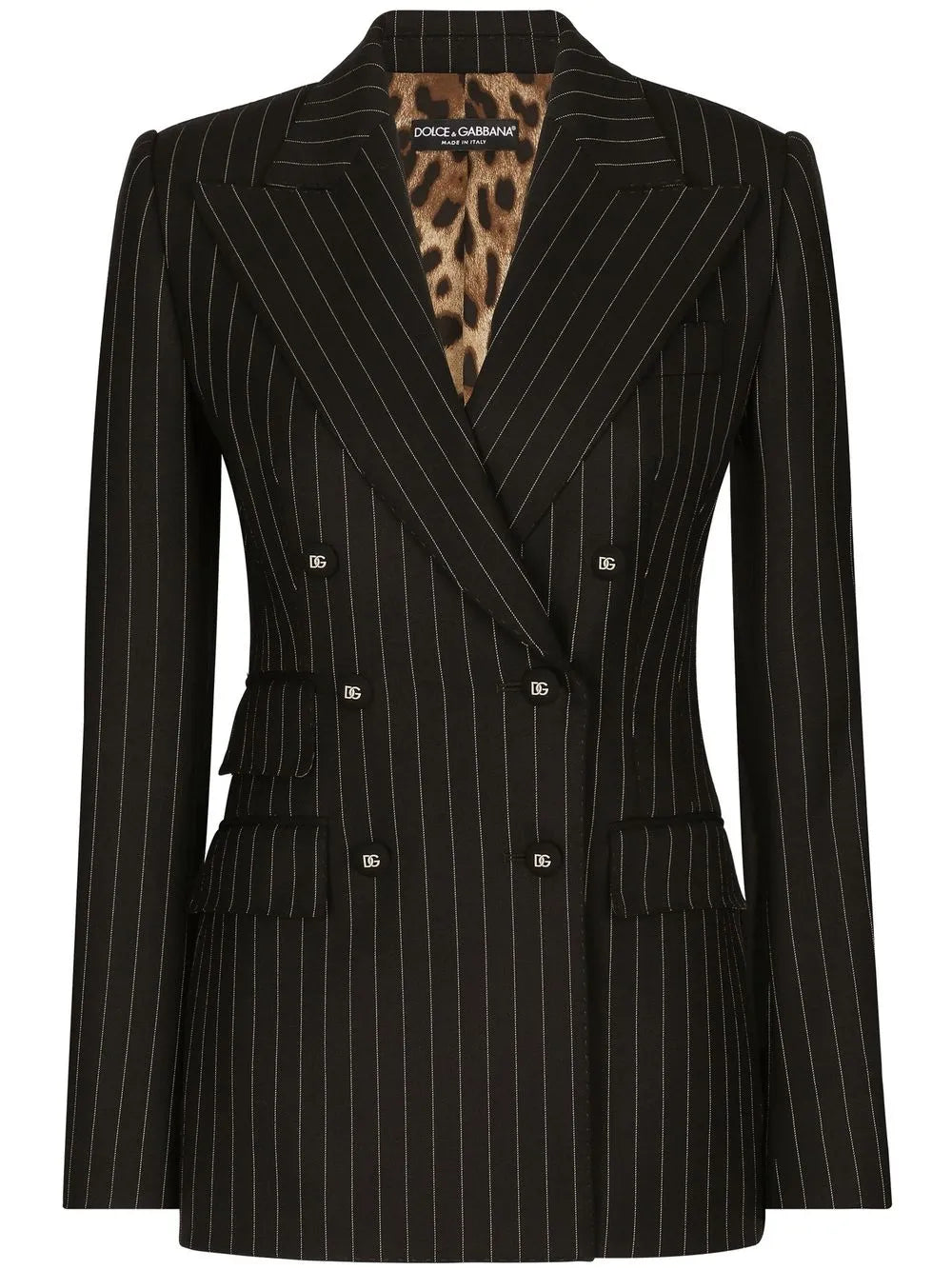 Striped Double-Breasted Blazer