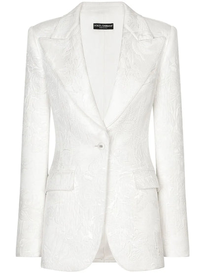 Turlington Floral-Brocade Blazer