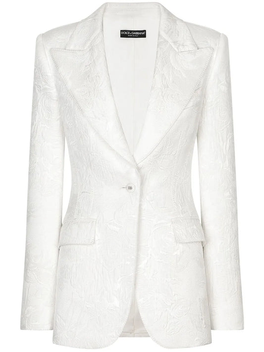 Turlington Floral-Brocade Blazer