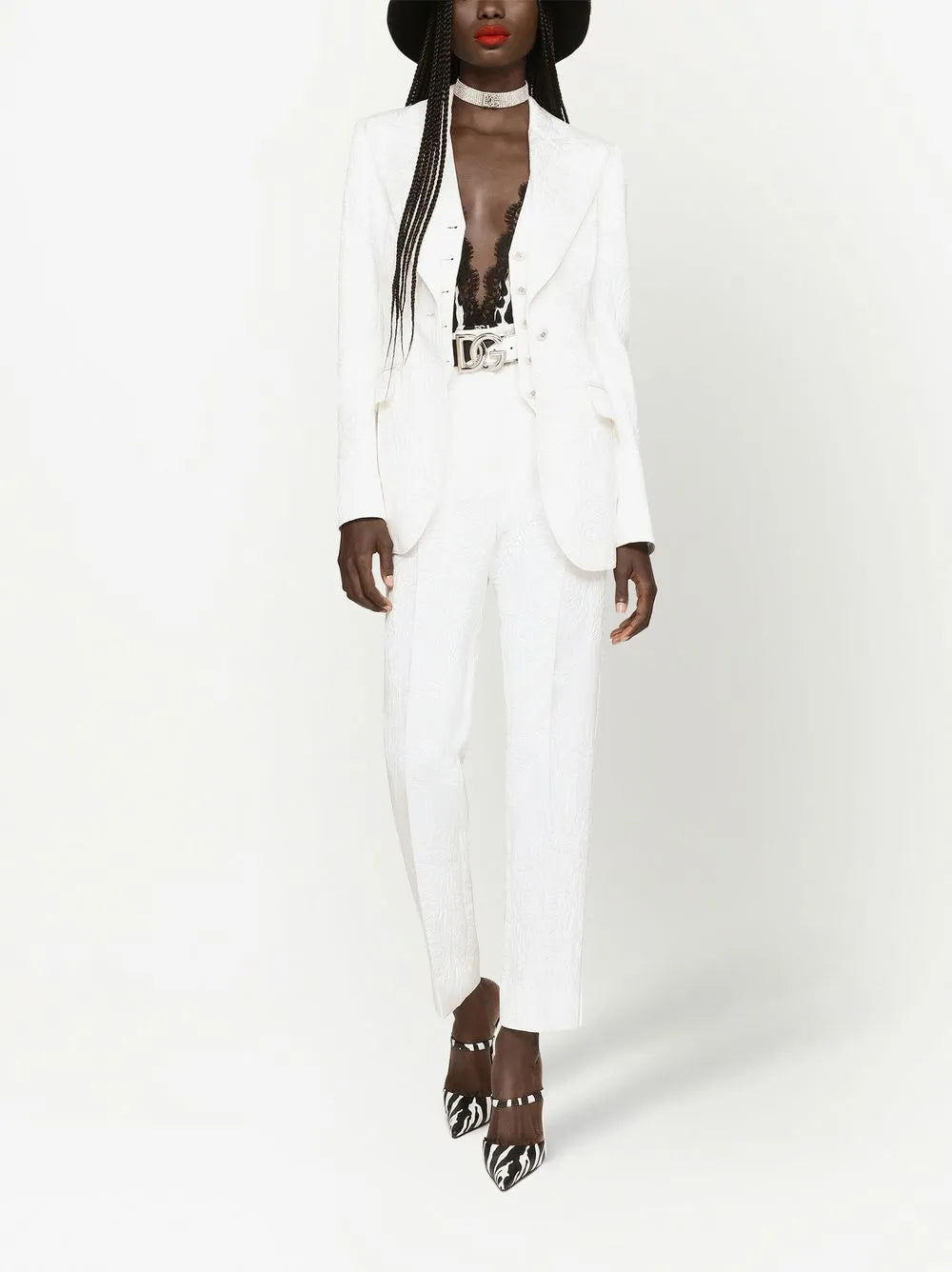 Turlington Floral-Brocade Blazer