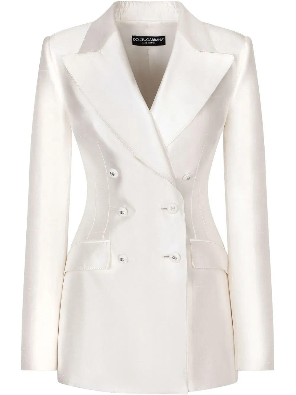 Double-Breasted Silk Blazer