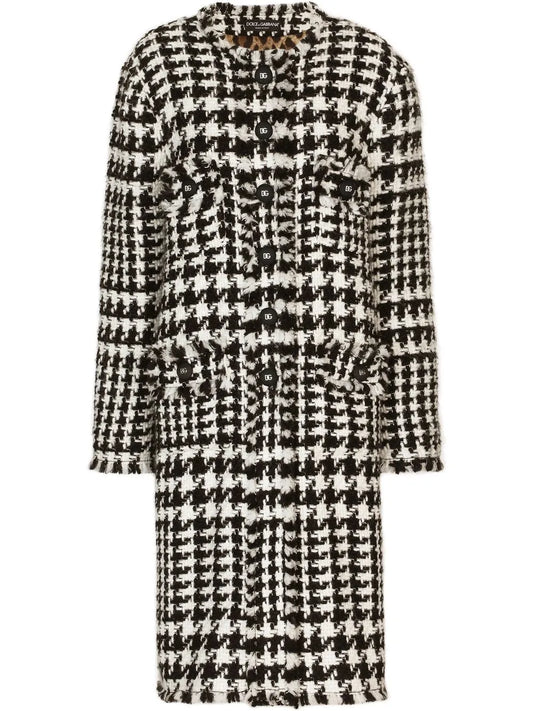 Tweed Single-Breasted Coat