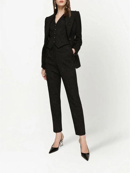 Turlington Jacquard Single-Breasted Blazer