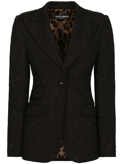 Turlington Jacquard Single-Breasted Blazer