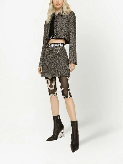Speckled Tweed Miniskirt