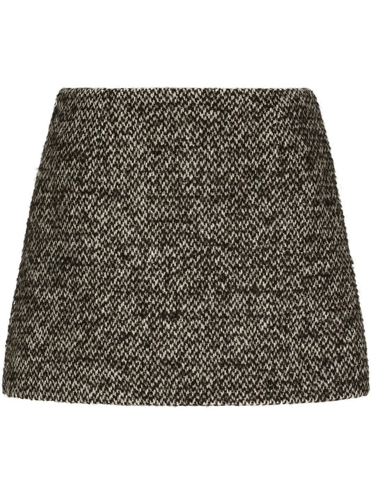 Speckled Tweed Miniskirt