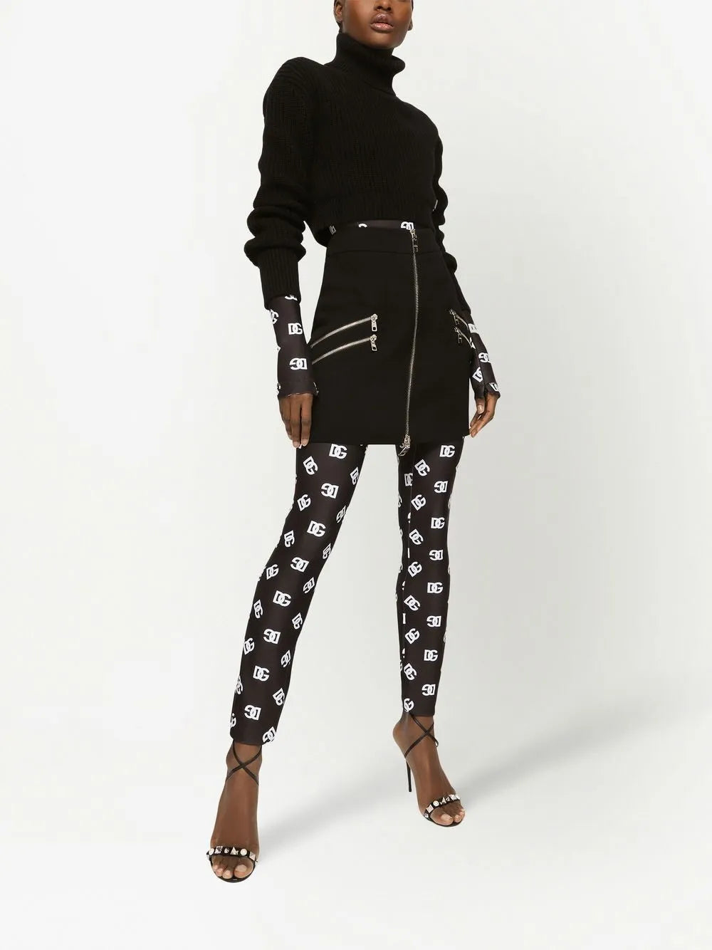 Zip Detail Mini Skirt