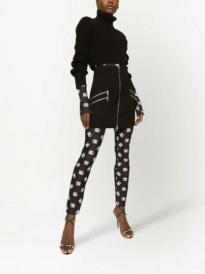Zip Detail Mini Skirt