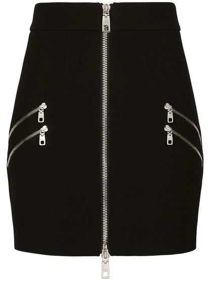 Zip Detail Mini Skirt