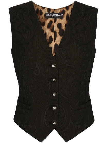 Jacquard V-Neck Vest