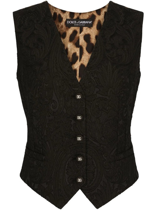 Jacquard V-Neck Vest