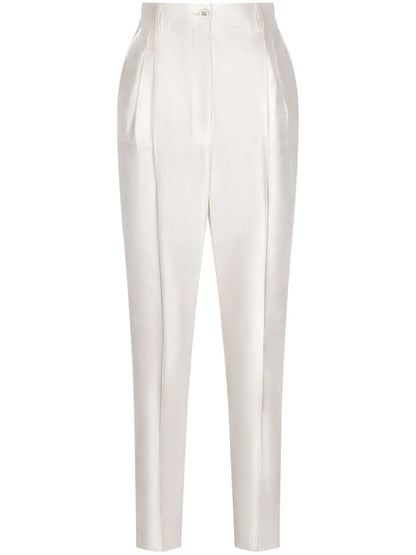 Pleated Shantung Trousers