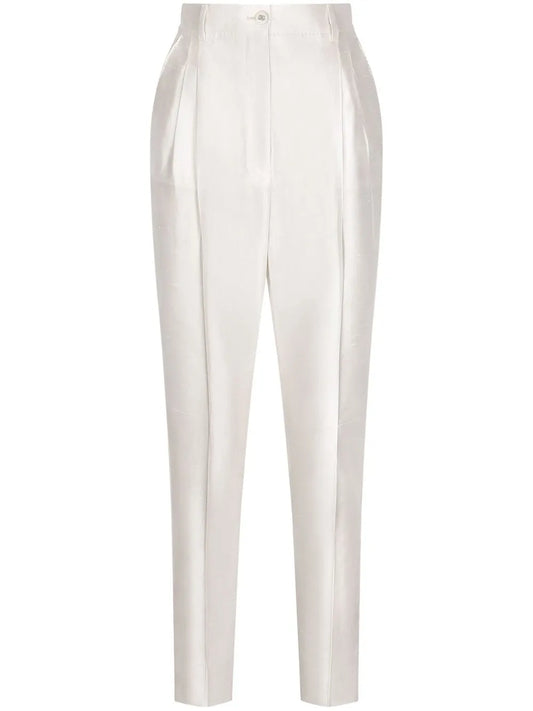 Pleated Shantung Trousers