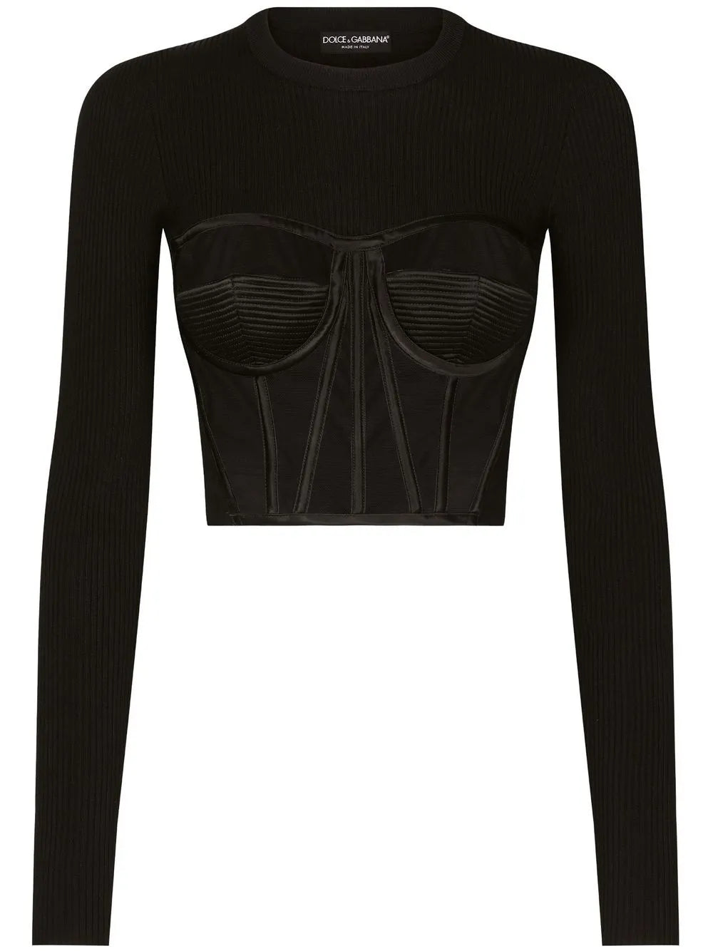 Fine-Rib Bustier Jumper
