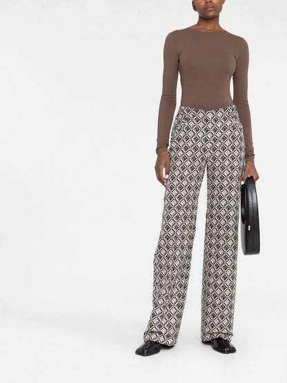 Moon Diamant-Print Tailored Trousers