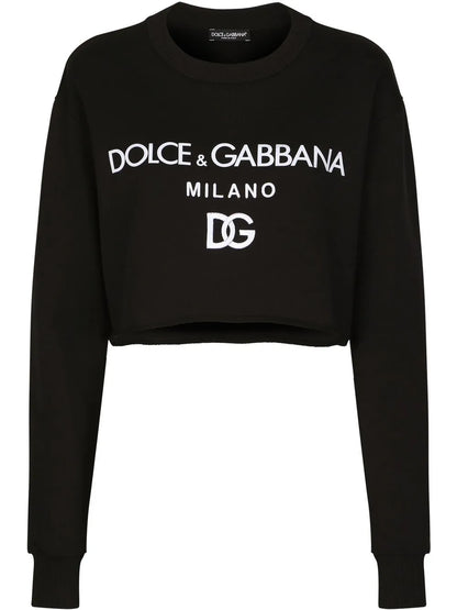 Logo-Print Cropped Sweatshirt
