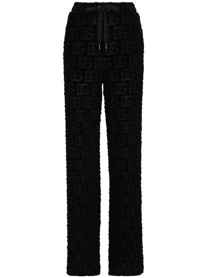 Dg-Logo Jacquard Flared Trousers