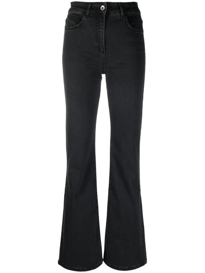Logo-Patch Flared Jeans