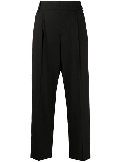 Drapey Cropped-Leg Trousers