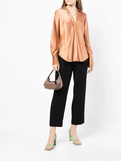 Drapey Cropped-Leg Trousers