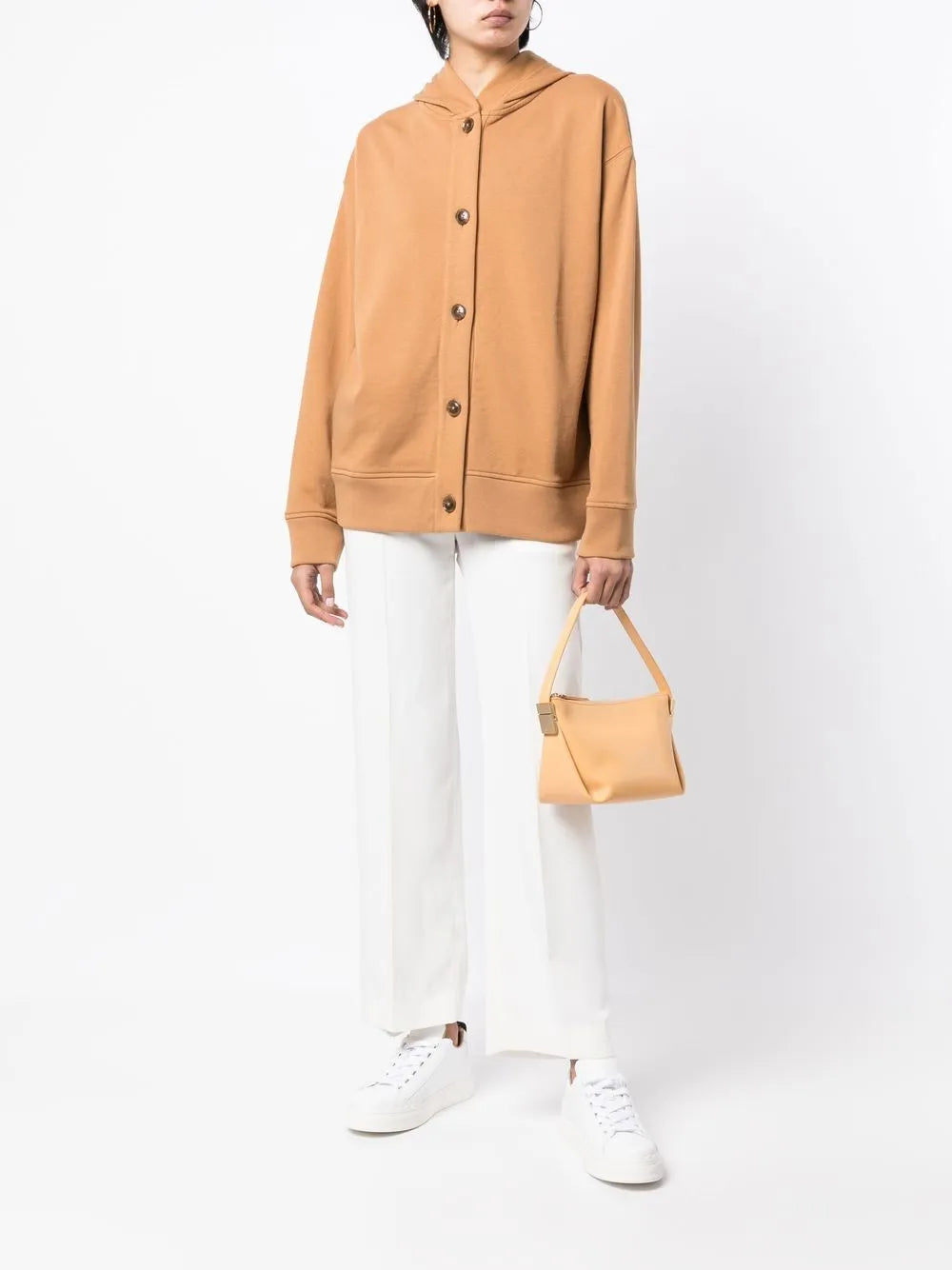 Button-Up Cotton Hoodie