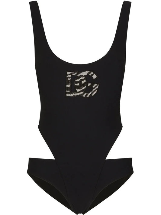 Dg-Logo Cut-Out Swimsuit