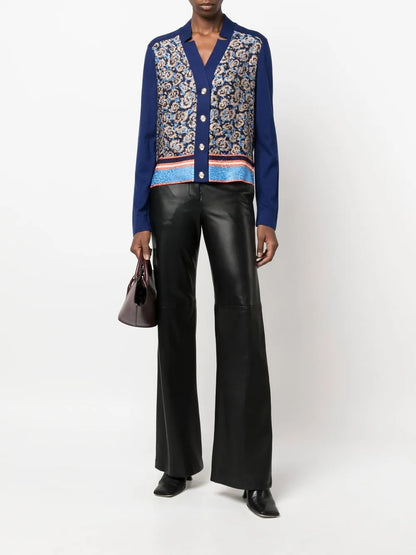Abstract-Leopard Print Cardigan