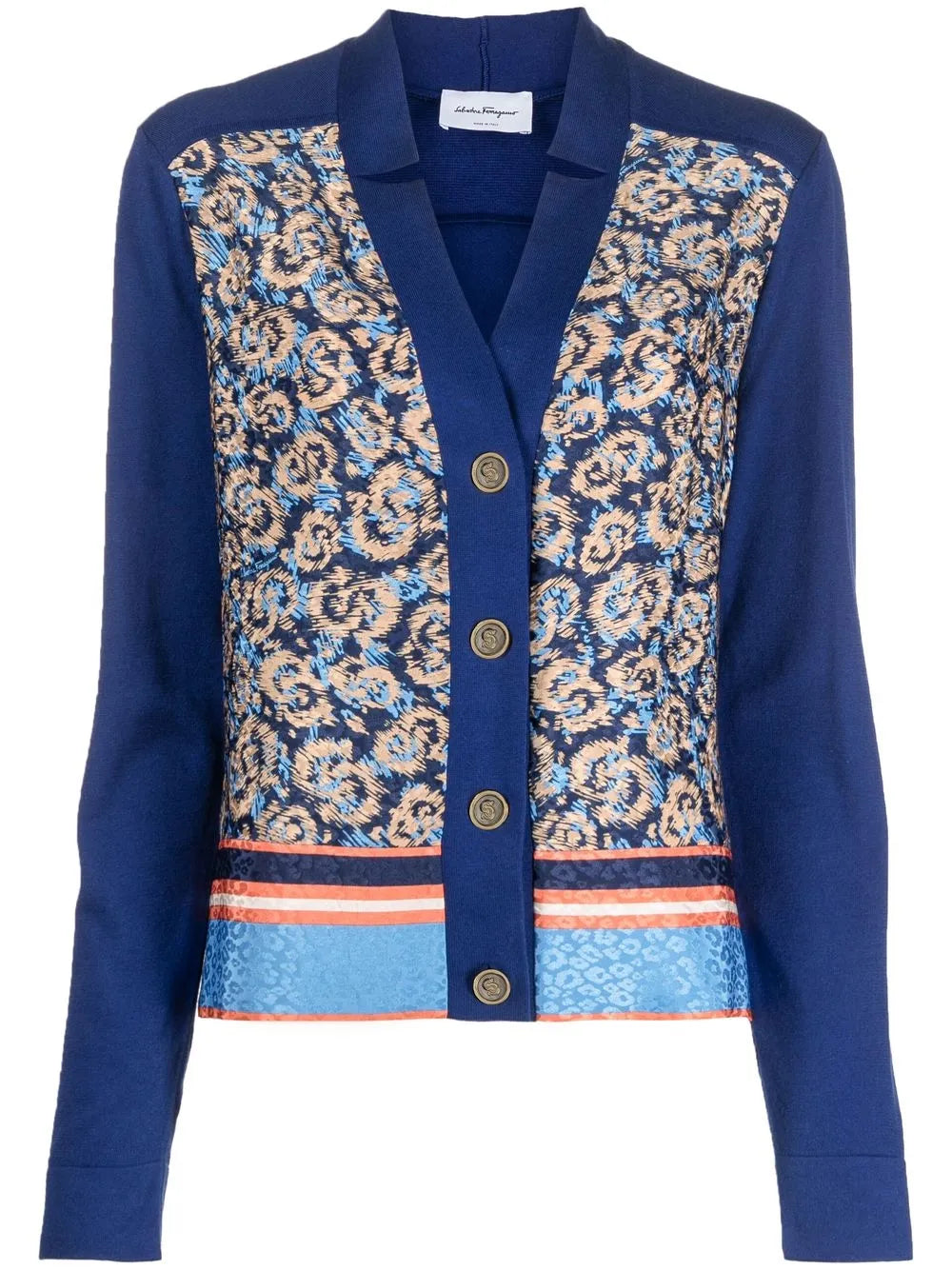 Abstract-Leopard Print Cardigan