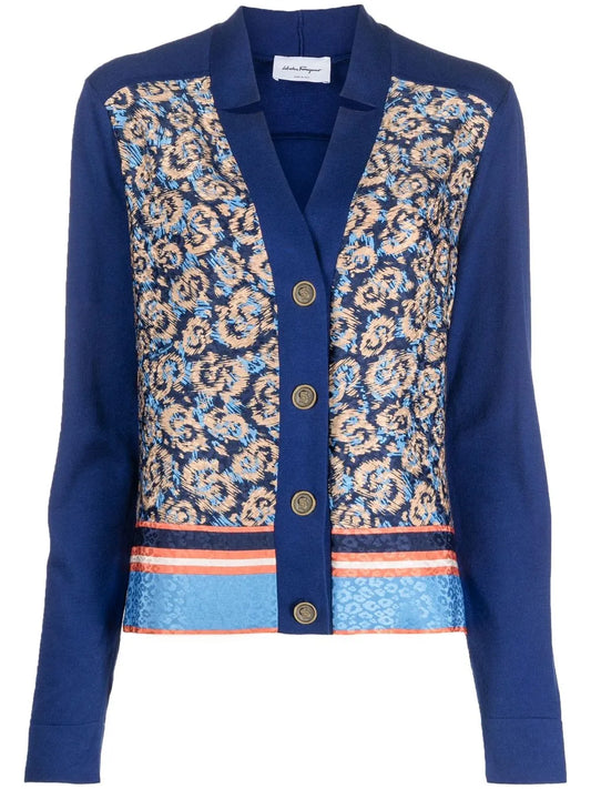 Abstract-Leopard Print Cardigan