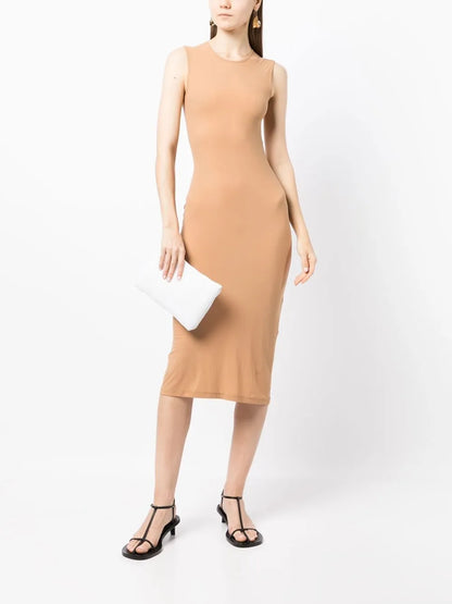 Round Neck Sleeveless Maxi Dress
