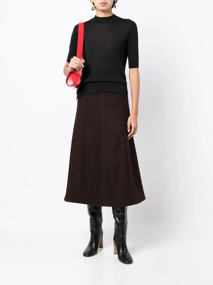 Short Sleeve Fine-Knit Top