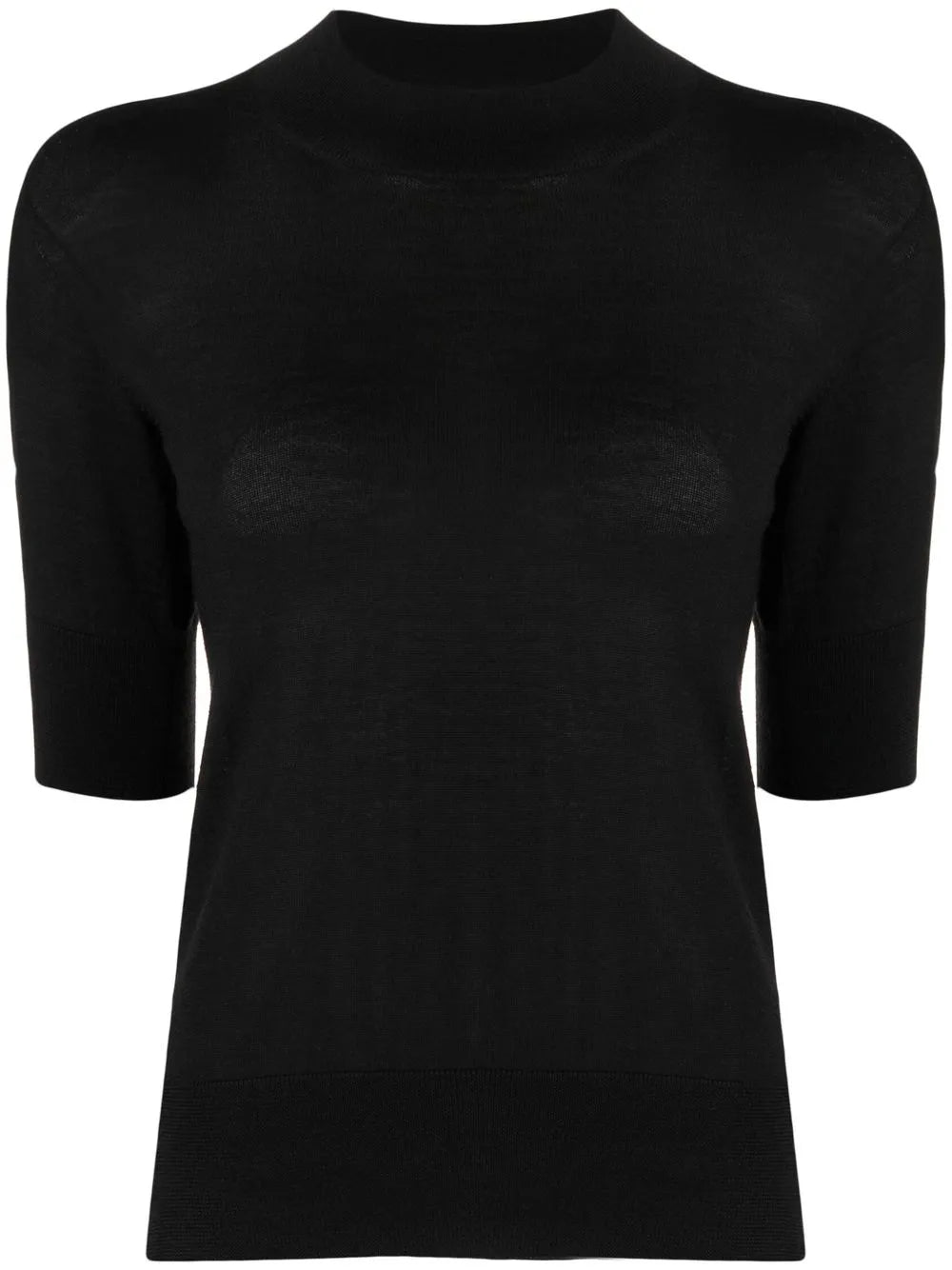 Short Sleeve Fine-Knit Top