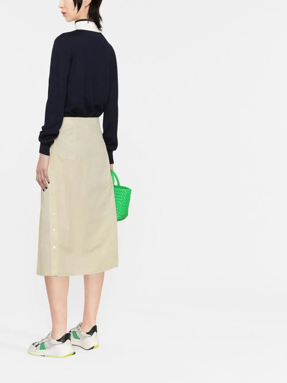 Contrast-Neck Long-Sleeved Jumper