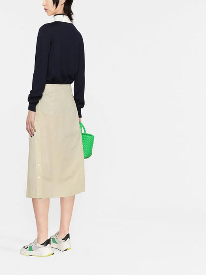Contrast-Neck Long-Sleeved Jumper