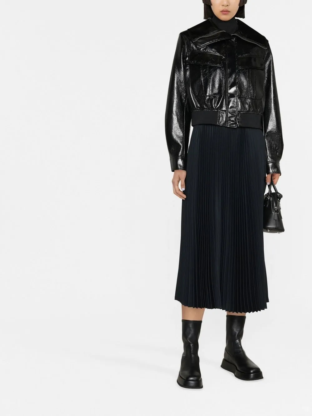 Pleated Full Midi Skirt