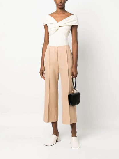 Cropped Cotton Trousers