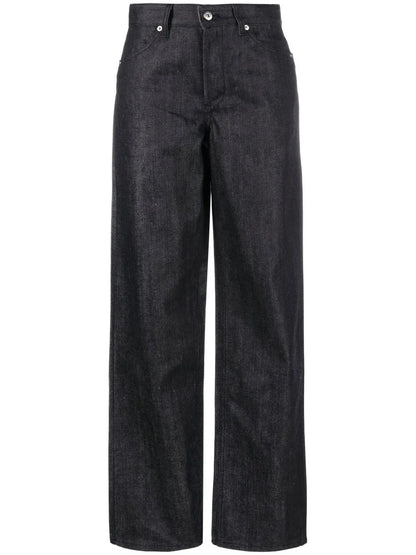 + High-Waisted Straight-Leg Jeans