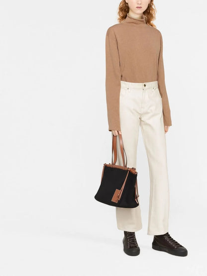 Mock-Neck Knitted Jumper
