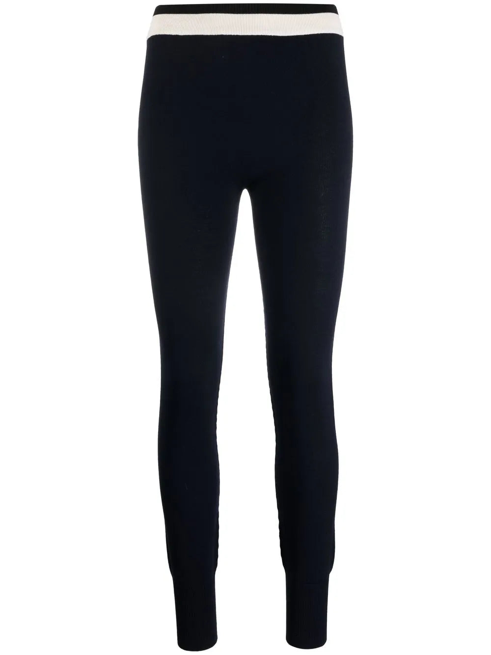 Contrast-Stripe Knitted Leggings