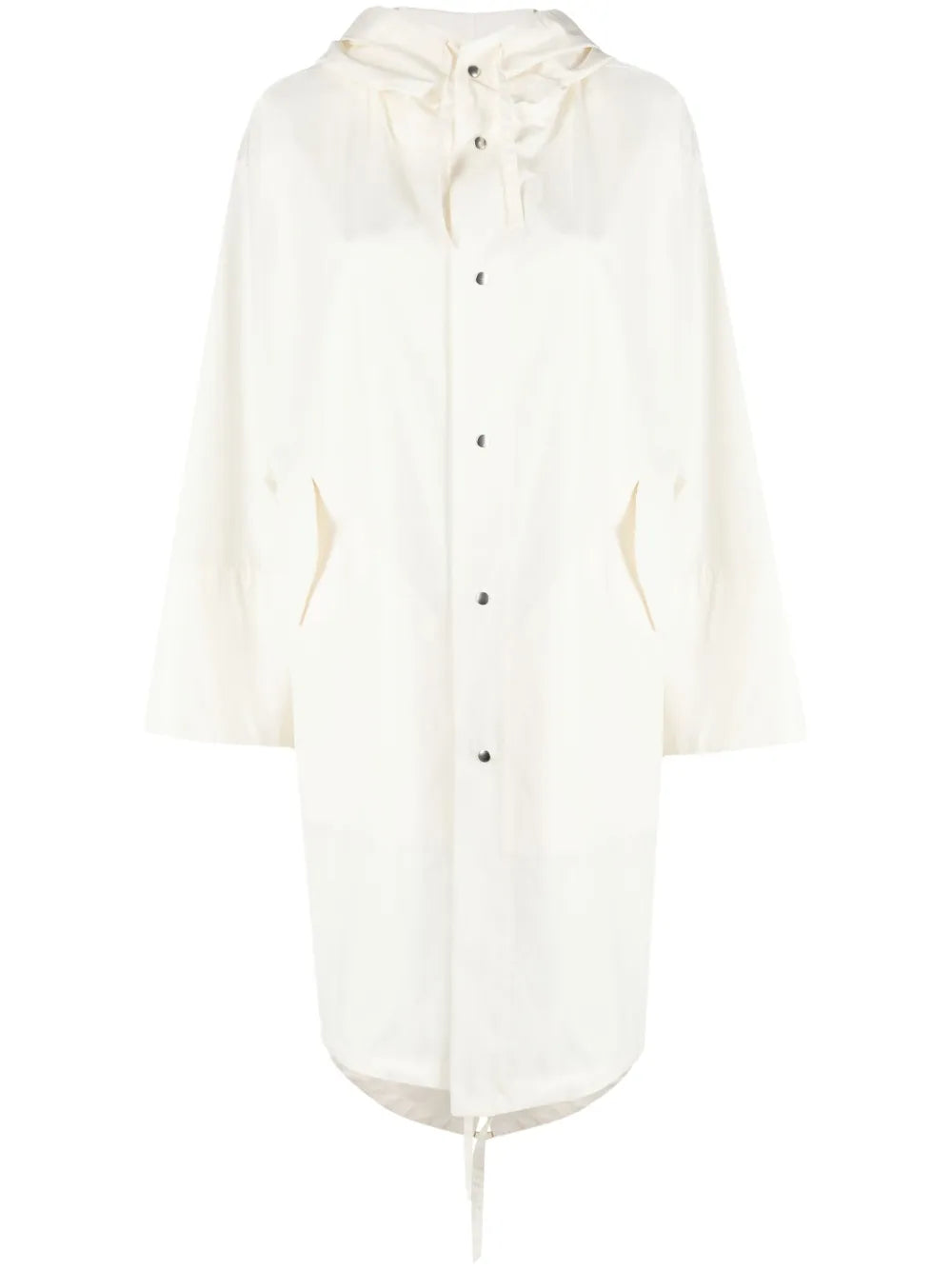 Logo-Print Drawstring Coat