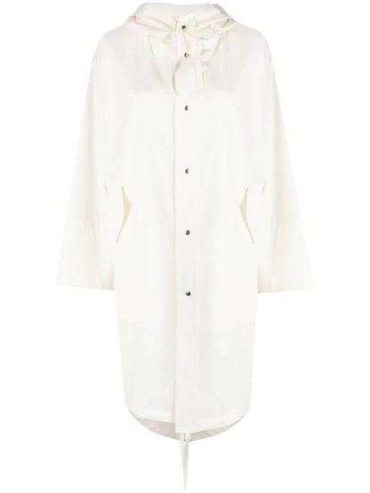 Logo-Print Drawstring Coat