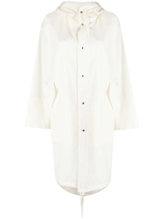 Logo-Print Drawstring Coat