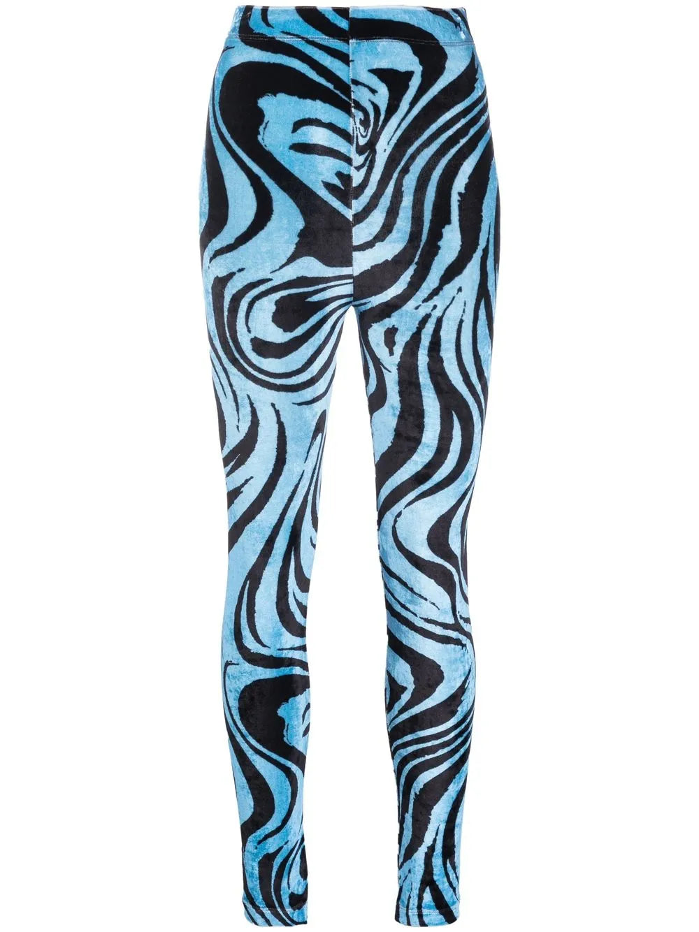 Velvet Swirl-Print Leggings