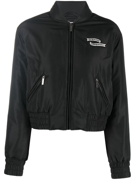 Logo-Patch Bomber Jacket