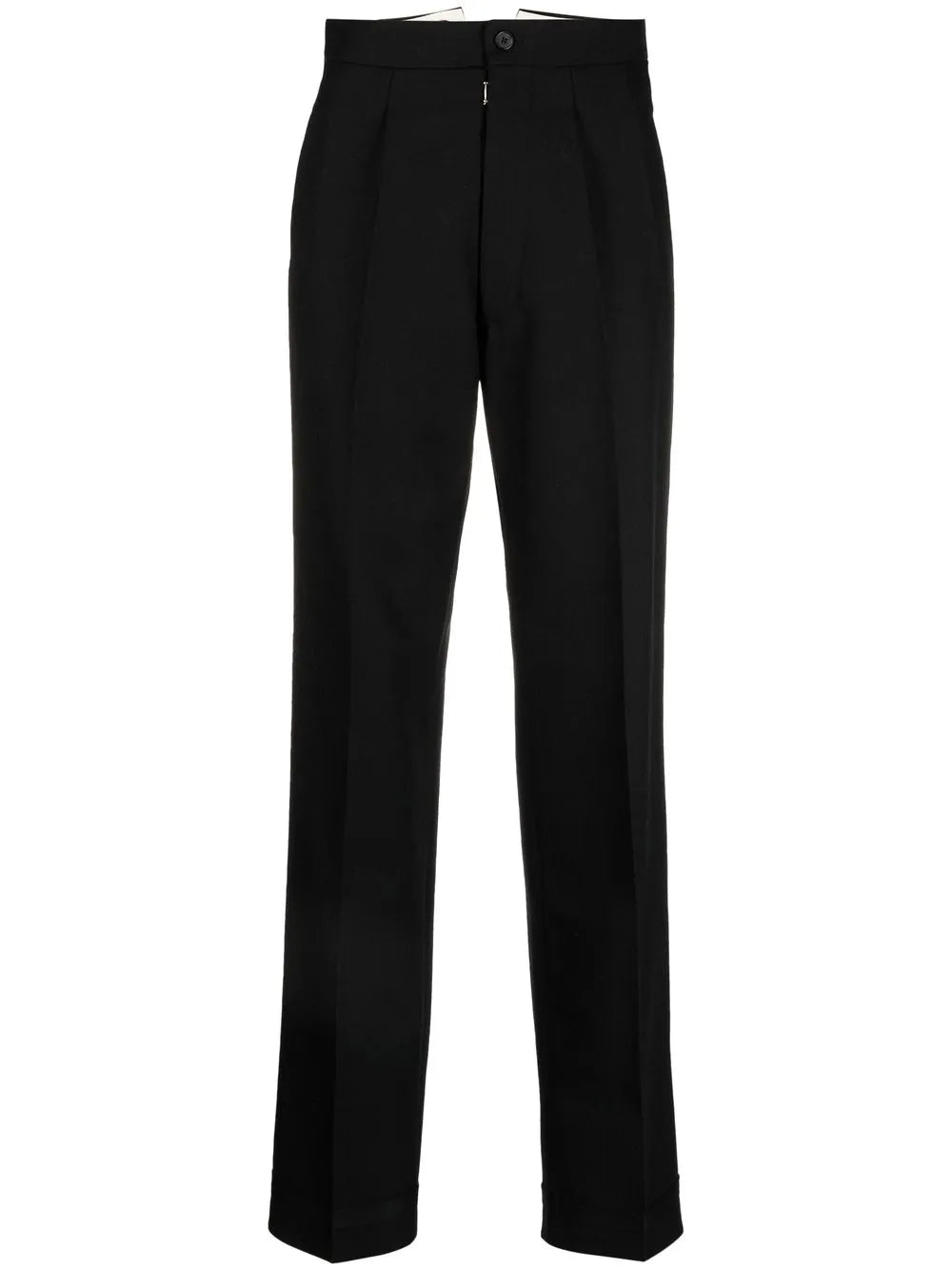Herringbone-Pattern Wool Trousers